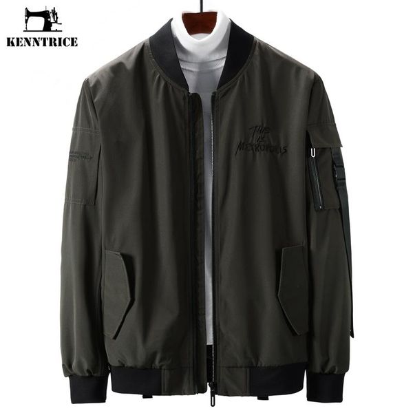 

men's jackets kenntrice autumn men and coats casual thin hip hop jacket embroidery overcoat hooded, Black;brown