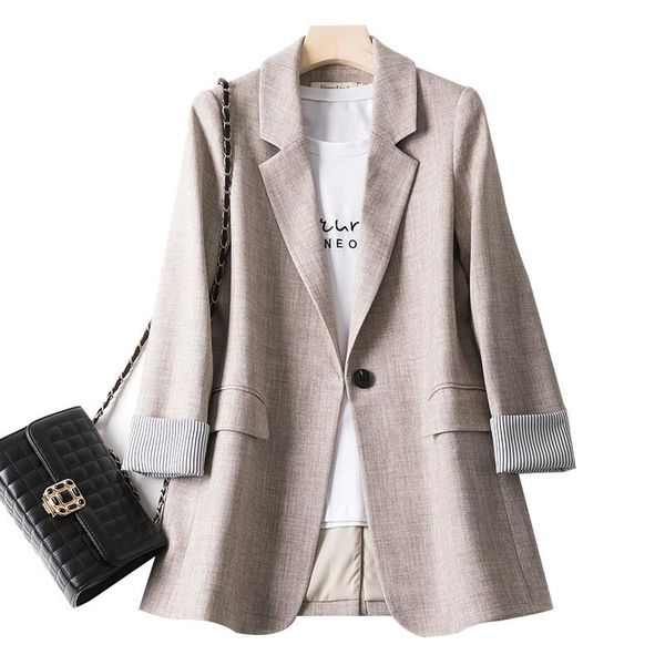 

vintage casual blazer women fashion office ladies jacket coat female notched collar long sleeve suit outwear 302 women's suits & blazer, White;black