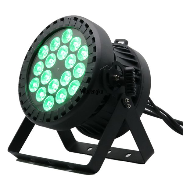 2pcs disco party rgbw foco par dmx 18x10w rgbw 4 em 1 led par light ip 65