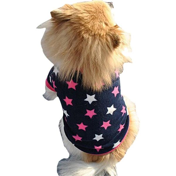 

dog apparel fashion pet cat villus warm clothes star coats puppy doggy clothing, black l