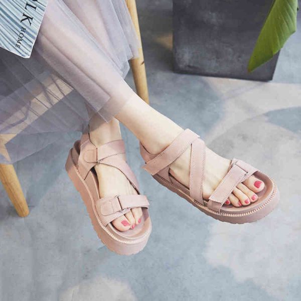

sandals platform women summer shoes for heels flat woman heel fashion beach designer sandles 4w39, Black