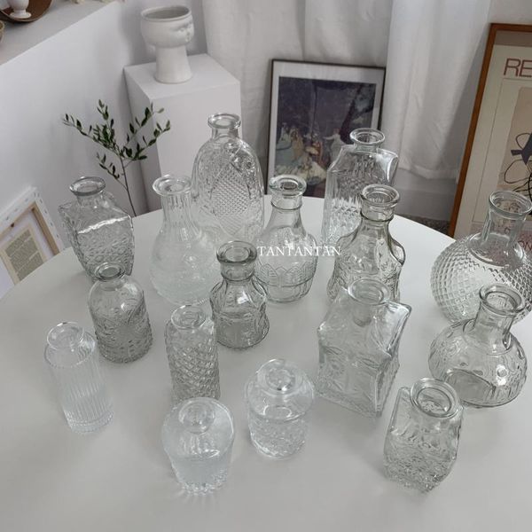 

baroque retro transparent glass vase ornaments vases