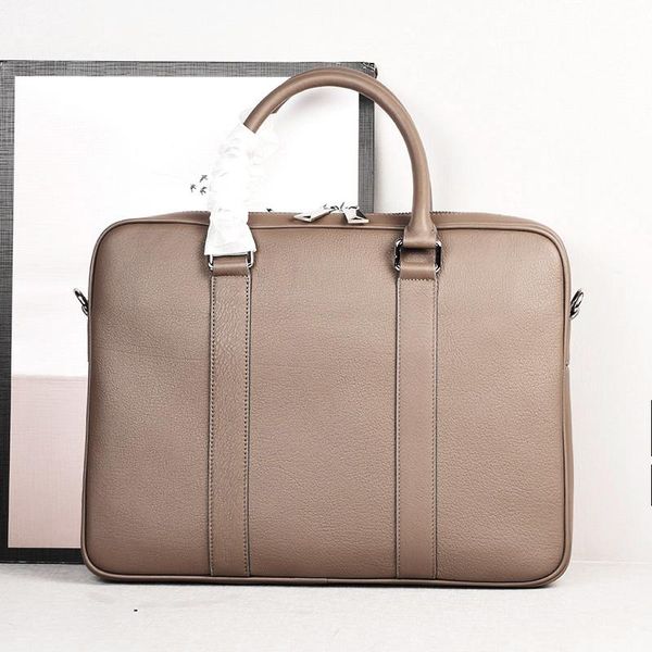 

men handbag men's briefcases 100% leather designer for documents business luxury man brand 14 inch small size quality 2021