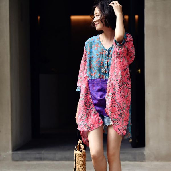 

women's blouses & shirts micoco c7591c loose v-neck shirt, White