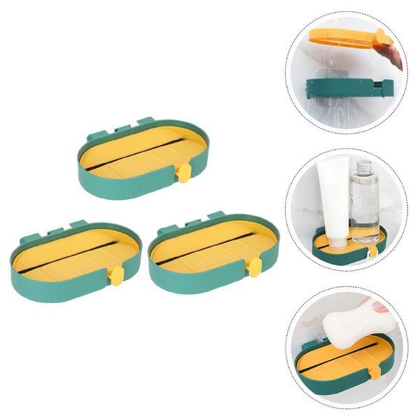 

soap dishes 3 pcs wall mounted dish creative box household tray holder