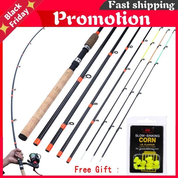 

boat fishing rods feeder rod lengthened handle6 sections l m h power carbon fiber travel tackle