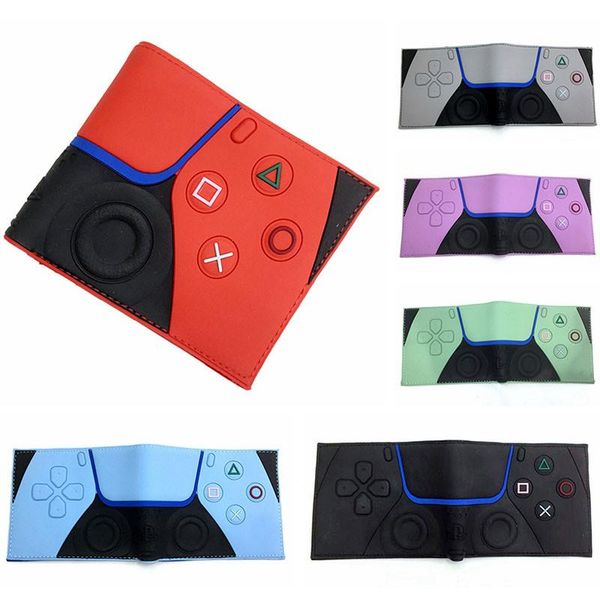 

wallets cute controller game wallet young men women short fashion student silica gel purse gift, Red;black