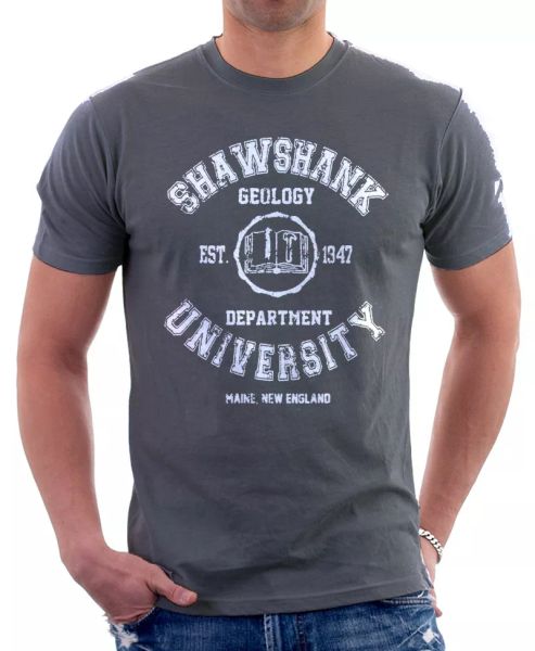 

Shawshank University Redemption Geology department grey t-shirt FN9829, White;black