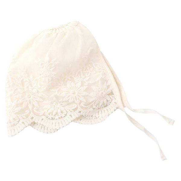 

1pc baby girl sun hat elegant lace lightweight windproof rope summer caps & hats, Yellow