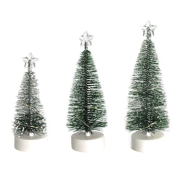 

christmas decorations mini tree cedar deskled glowing for year home decoration gift
