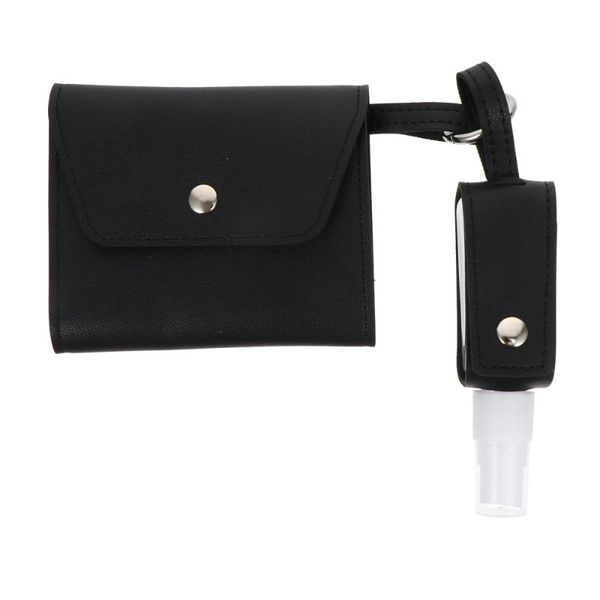 

storage bags 1pc portable key chain hand wash fluid leather case protective mask wallet