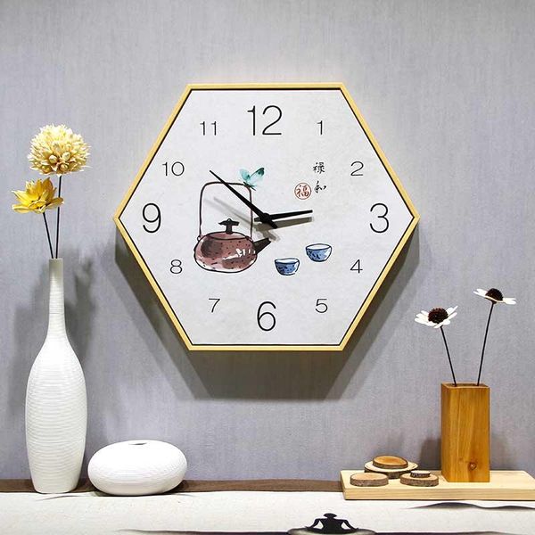 

wall clocks china clock simple bedroom atmosphere chinese living room silent