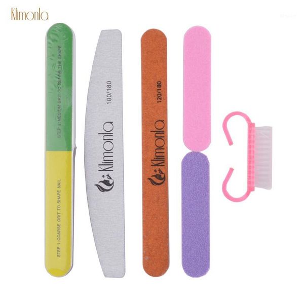 

professional 6pcs/set fingernail sanding kits nail clean brush pedicure care rectangular buffing file grit sand manicure tools1