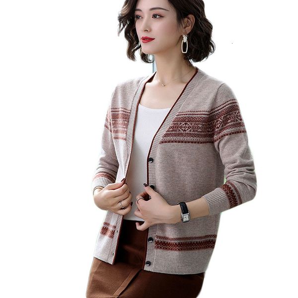 

women's knits & tees autumn female knitted cardigans with button casual long sleeve v-neck open stitch outwear coat ladies cardigan swe, White