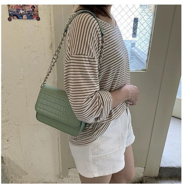 

shoulder bags women's bag 2021 simple crocodile pattern