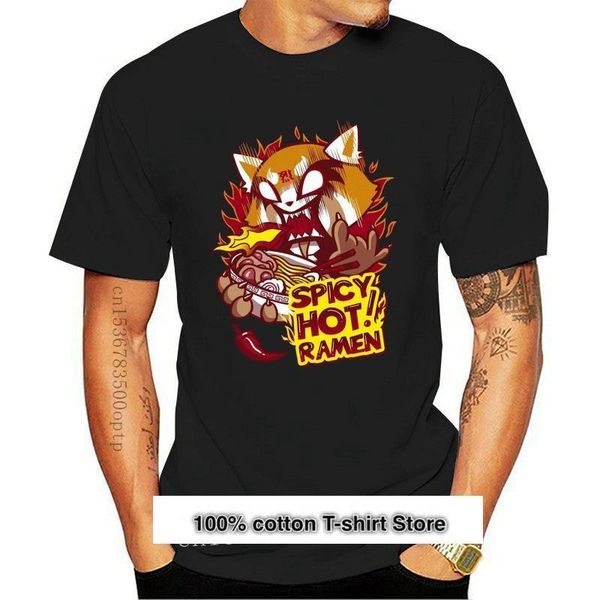 

men's t-shirts aggretsuko-camiseta de manga corta para hombre, camiseta con estampado dibujos animados, comida cÃ³moda, White;black