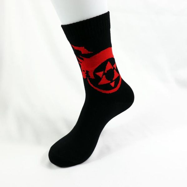 

men's socks fullmetal alchemist- ouroboros homunculus symbol, Black