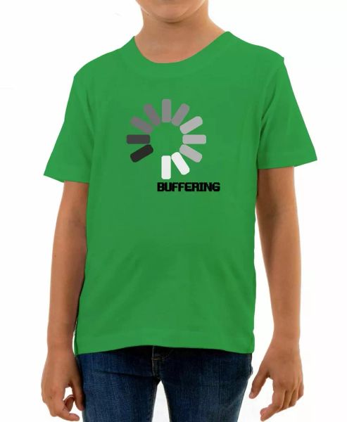 

buffering kids t-shirt funny loading waiting mobile phone slow internet video, White;black