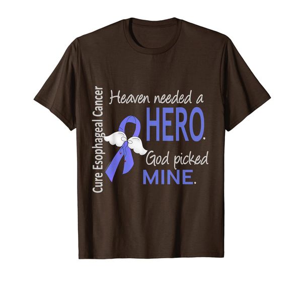 

esophageal cancer shirt heaven needed a hero god picked mine, White;black