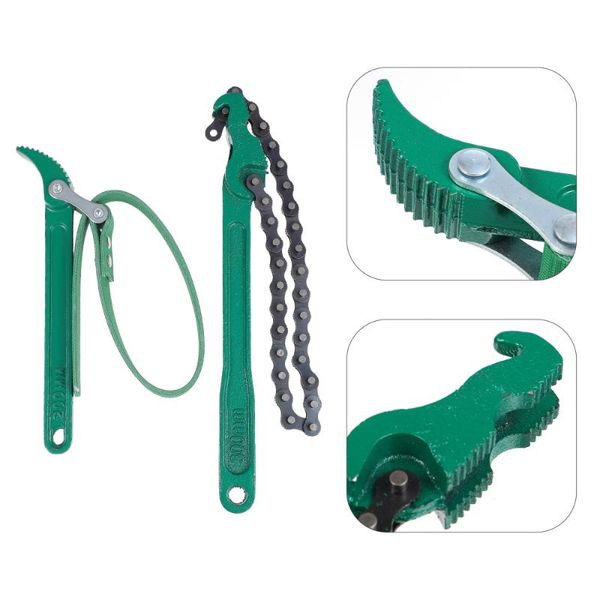 

hand tools 2pcs oil filter wrench chain type belt spanner remover tool for car