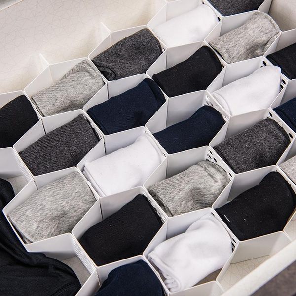 

storage drawers diy honeycomb drawer divider organizer adjustable partition board combination space-saving grid household makeup