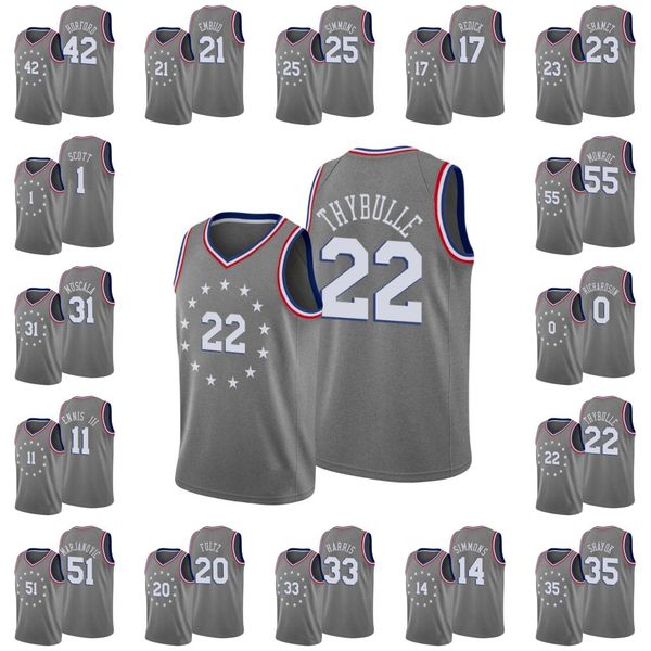 

philadelphia76ersmen joel embiid ben simmons landry shamet james ennis iii josh richardson jonathon simmons amir johnson jersey, Black