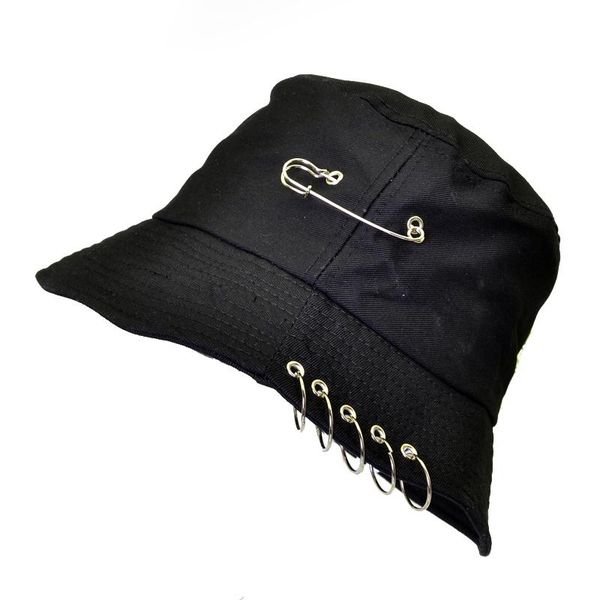 

cloches ring letter harajuku bucket hat men women k bob outdoor beach sun black yellow fashion panama fishing fisherman