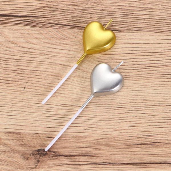 

10pcs romantic love heart shape cake insert candle wedding birthday party candles deskdecoration valentines day