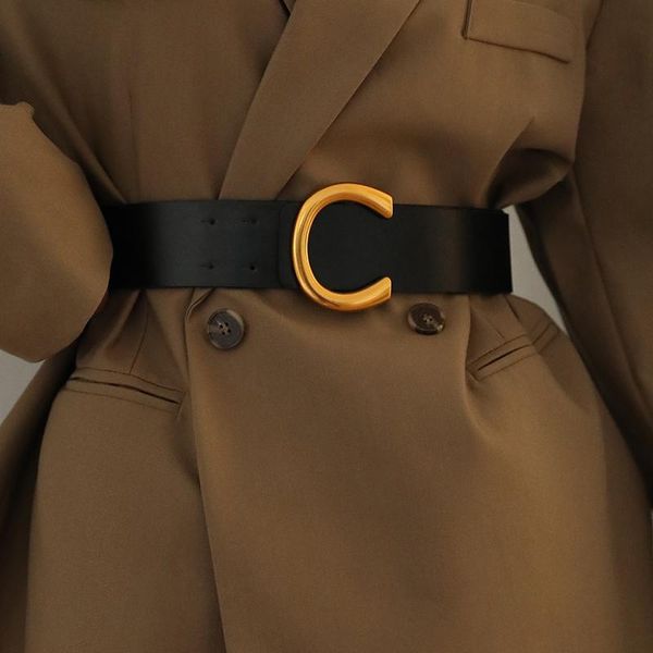 Celra Belt Belt Women Ins Decorative Decorative Modats All-Match Match com vestido de casaco Terno de suéter Coloque a cintura ampla da cintura sela desgaste externo
