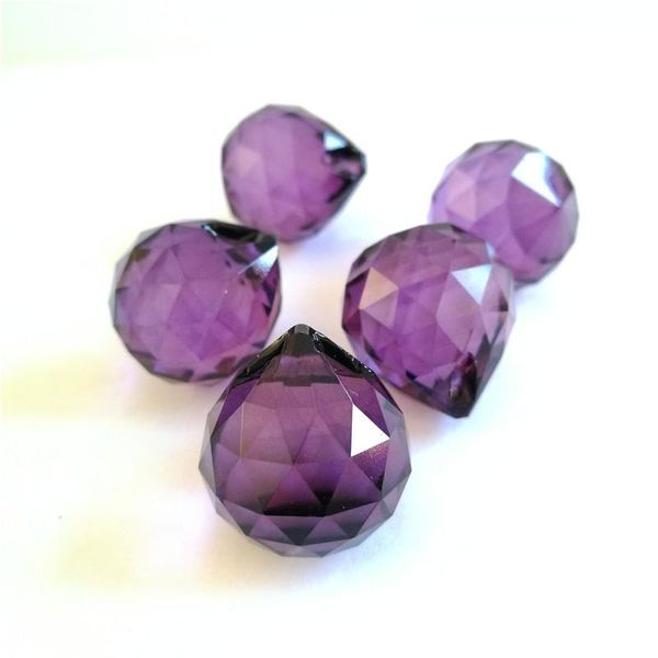 

chandelier crystal 50pcs 15mm amethyst glass faceted ball for ladies bags diy fashion