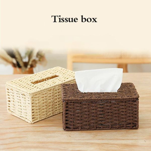 

tissue boxes & napkins rattan box vintage napkin holder case clutter storage container