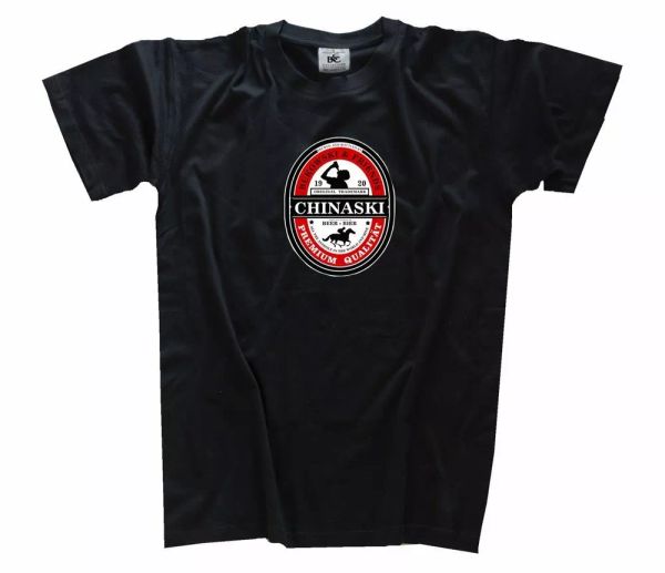 

bukowski y amigos - chinaski cerveza camiseta s-xxxl nuevo, White;black