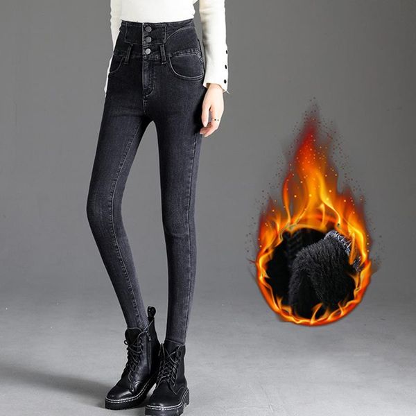 

women's jeans high-waisted feet pants spring and autumn 2021 slim slimming tall tight-fitting black, Blue