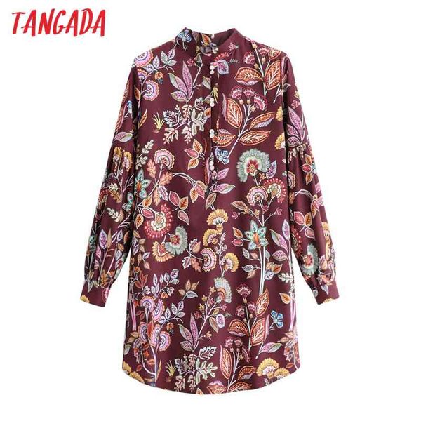 

spring fashion women flowers print loose shirt pocket buttons long sleeve female holiday casual dress 2f103 210416, Black;gray