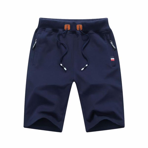 

running shorts summer men's sports solid joggers knee length homewear men casual sport sweatpants with back pockets, Black;blue