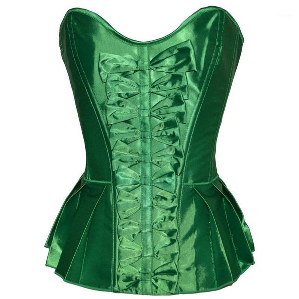 

bustiers & corsets bowknot overbust corset for women strapless corselet lingerie gothic soild burlesque lace up slimming waist, Black;white