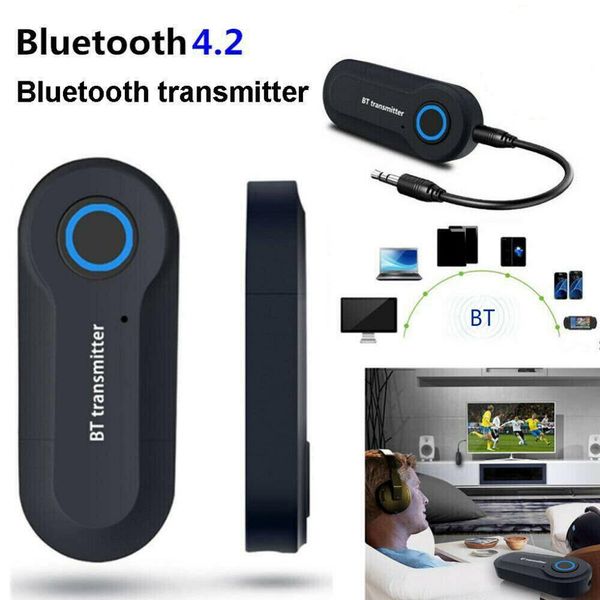 

bluetooth audio transmitter adapter car kit gt-09s bt v4.2 usb power supply stereo 3.5mm aux for tv headphones pc laphome sound system