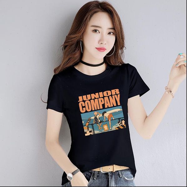 

summer womens t shirt cotton women elastic basic woman casual short sleeve, White