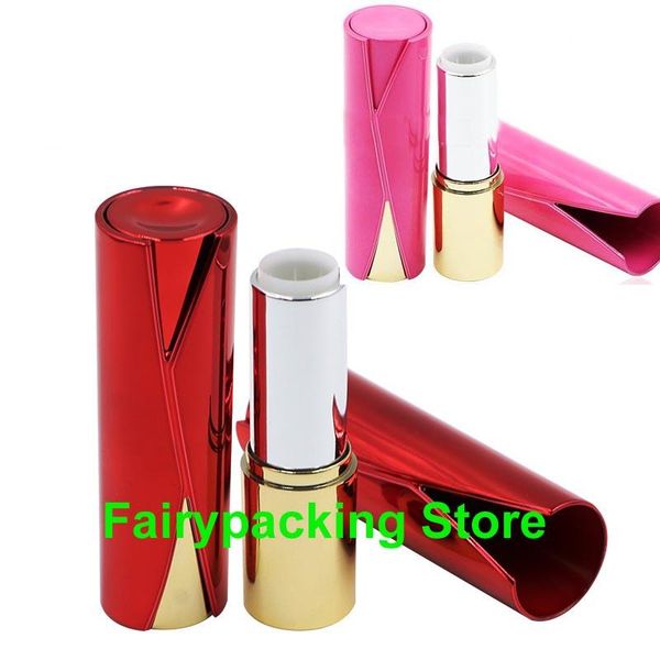 

12.1mm professional beauty red lipstick tube,plastic pink cosmetic lip rouge subpackage,orange portable refillable tube storage bottles & ja