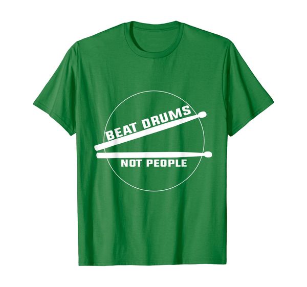 

beat drums not people funny drummer shirts, White;black