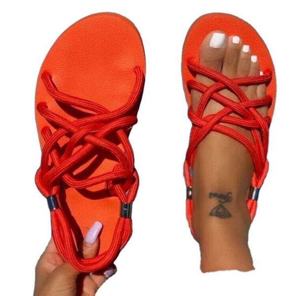 

woven 2021 rope sandals shoes for women slippers, Black