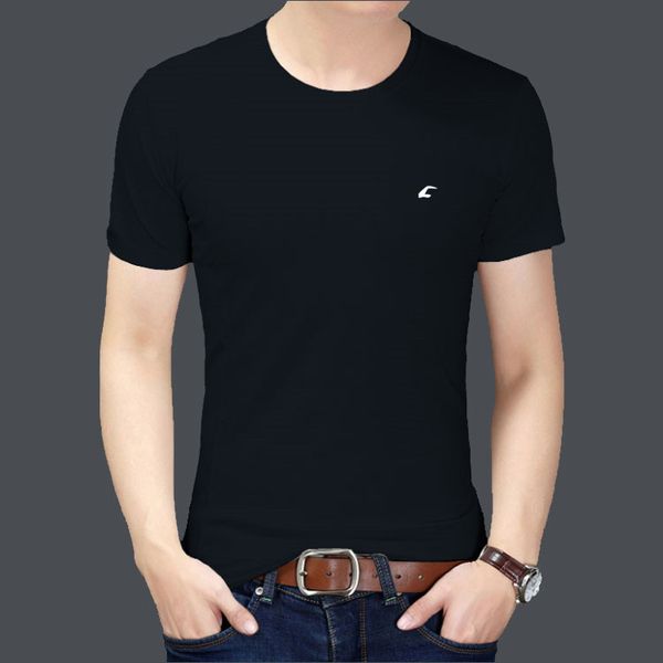 

2021 fashion male and female same round neck short sleeve t shirt made of ice silk cotton fabric, fine texture, feel super cool high-end m-2, White;black