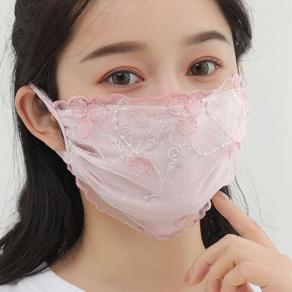 

thin lace sunscreen mask for female students in spring and summer