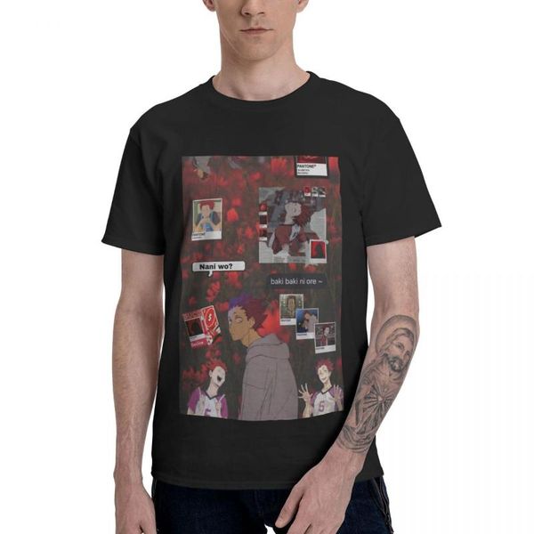 

men's t-shirts men's basic short sleeve t-shirt haikyuu satori (2) vintage men sleeved t shirts for, White;black
