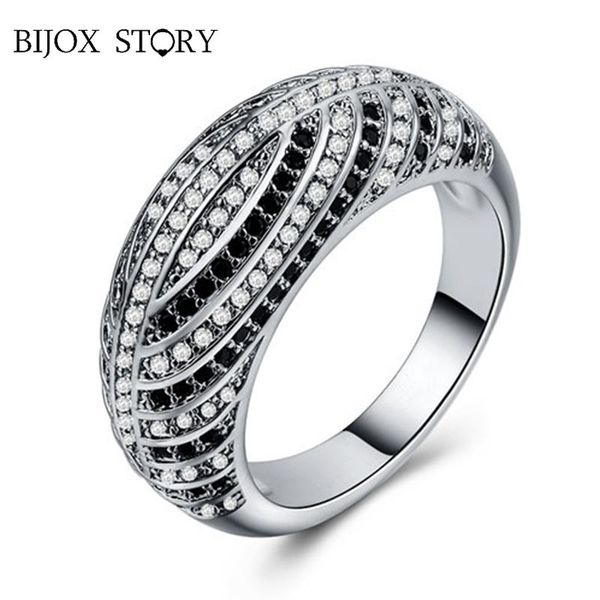 

cluster rings jellystory vintage charms woman ring s925 sterling silver jewelry with obsidian zircon gemstones for wedding banquet party, Golden;silver