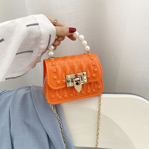 

handbags women's trend pearl portable mini jelly