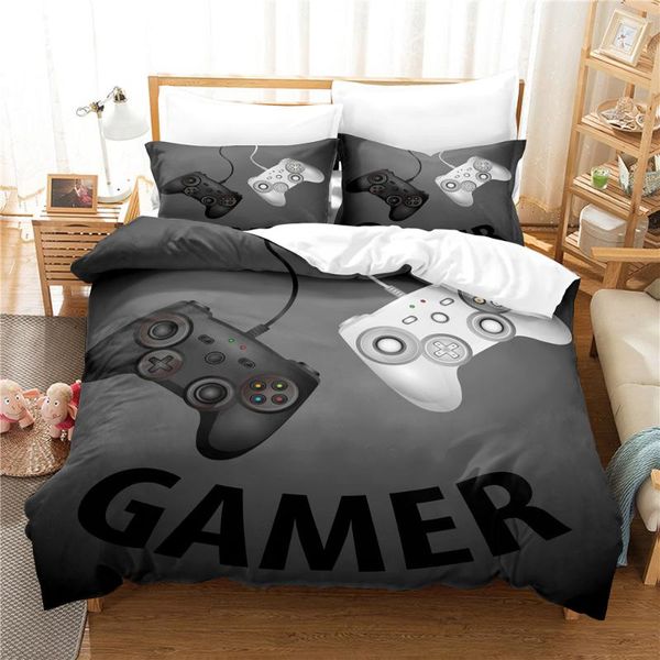 

bedding sets game pattern set  duvet cover bed cotton bedroom