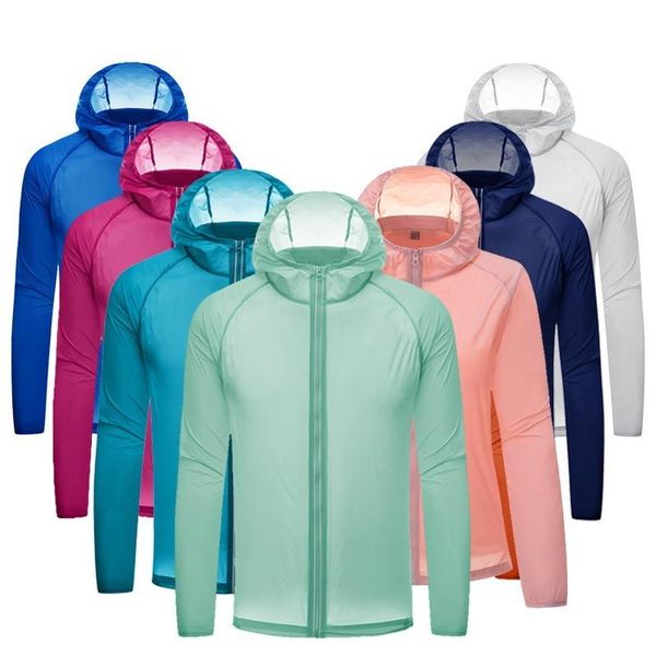 

women's trench coats summer sun protection clothing men women outdoor uv thin radiation reflective section dry breathable ultra-light w, Tan;black