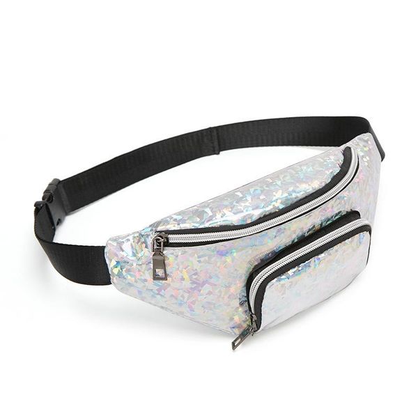 

waist bags women girls fanny pack belt bag pouch hip bum travel sport decoration of broken glass double pocket purse cool packs