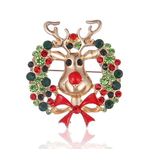 

christmas new personalized christmas elk head alloy brooch trend versatile series